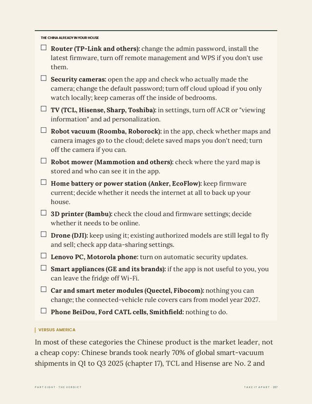Page 207 of Take It Apart: the checklist in chapter 46.